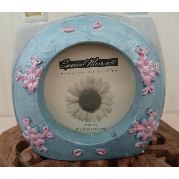 Special Moments Mini Picture Frame Purse Shape Textured Blue Gift Idea - Picture 2 of 8